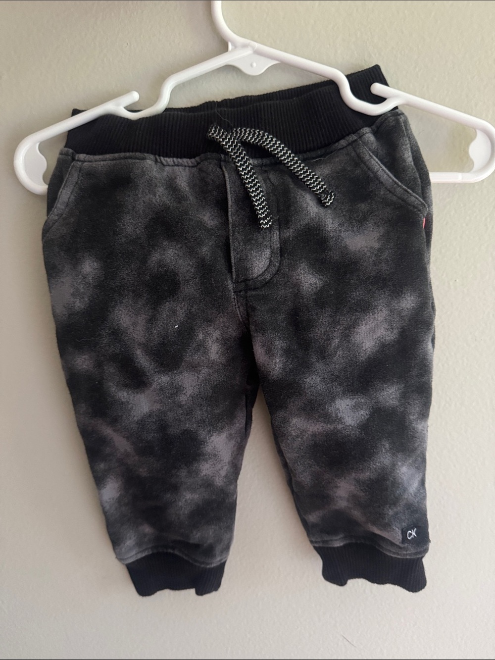 Calvin Klein Baby Black Tie-Dye Jogger Pants